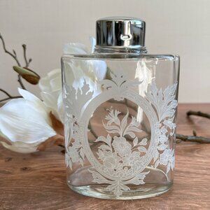 Vintage Jay Willfred For Andrea By Sadek Etched Floral Medium Bottle